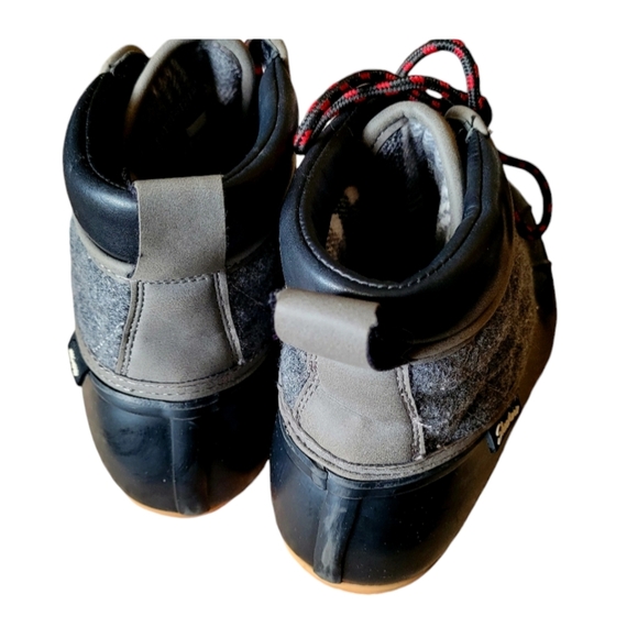 Skecher Duck Rain Ankle Boots Booties Gray and Black Waterproof Size 10 Lace Up - Picture 6 of 8
